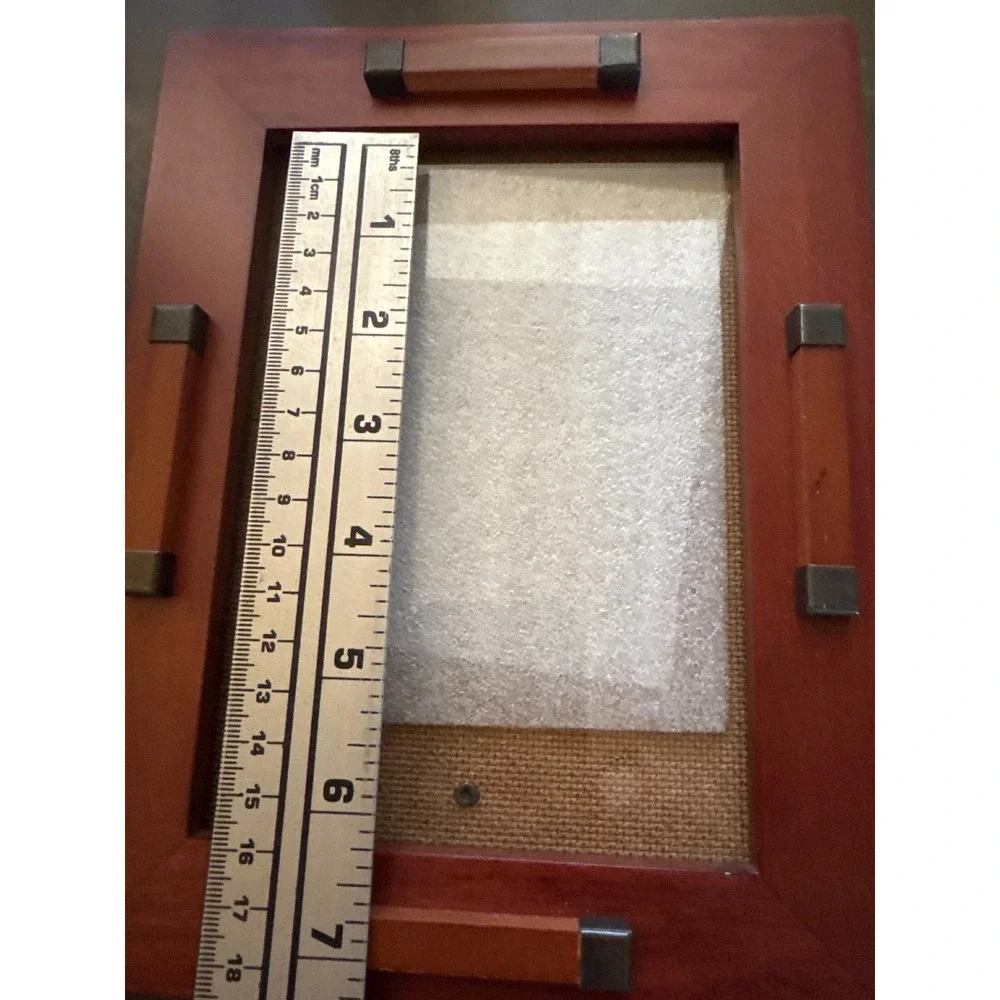 Fetco Home Decor Wood Picture Frame 4x6 Mission Style Cherry Finish Tabletop